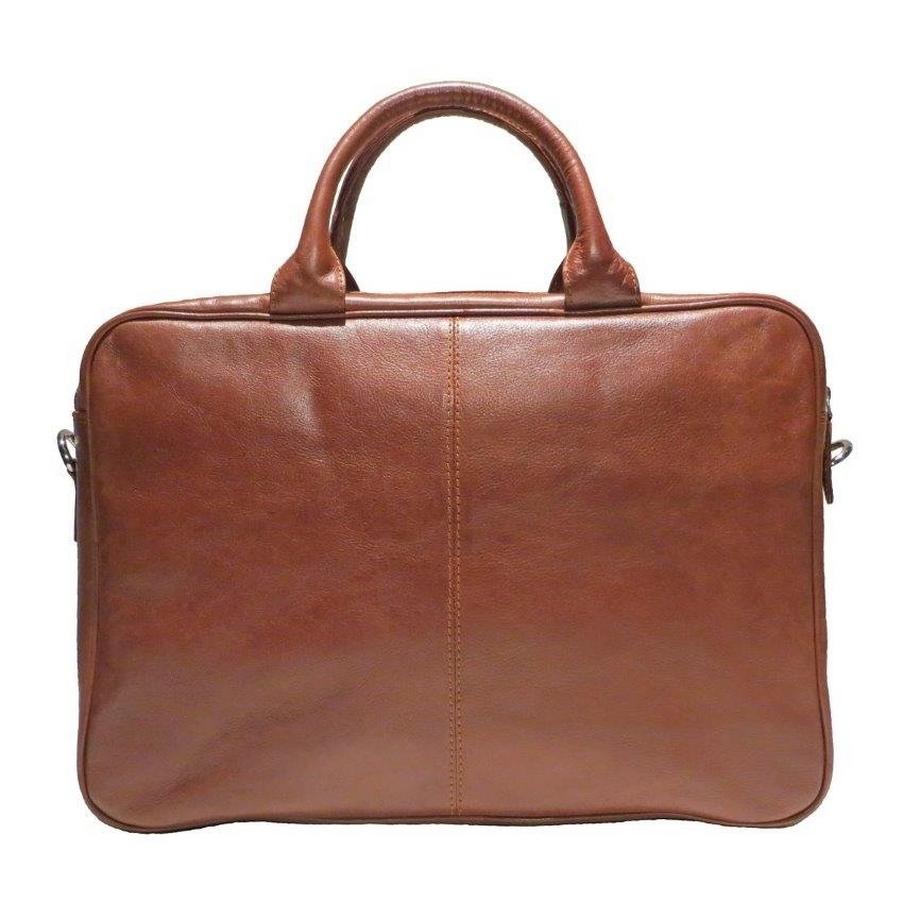 Dermata Lederwaren Vollrindleder Aktenmappe Laptop Tasche  