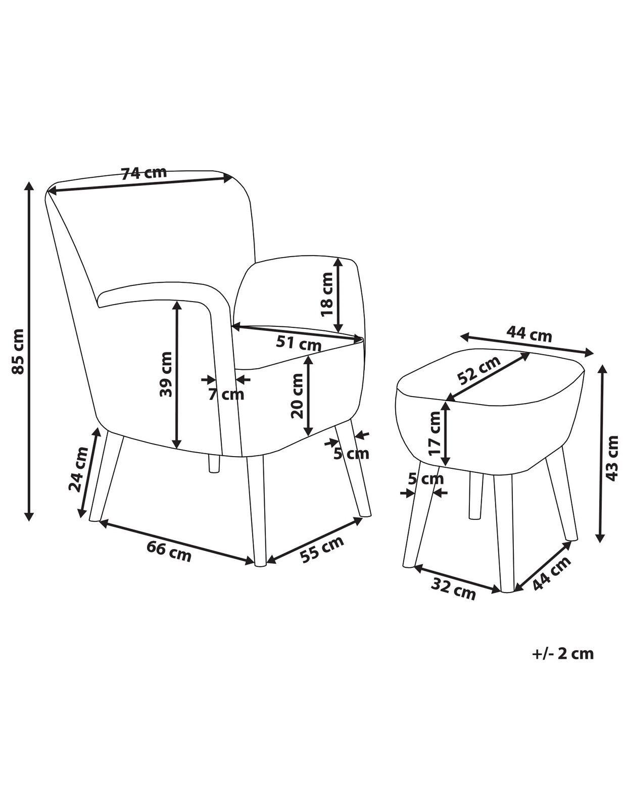 Beliani Fauteuil en Bouclé Rétro TUMBA  