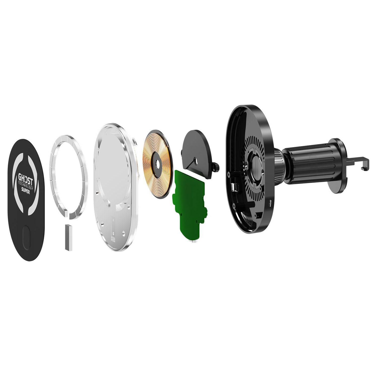 Celly  Support voiture GHOSTSUPERMAGCH MagSafe avec chargement sans fil 