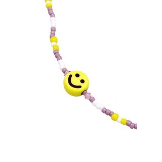 Elli  Halskette Glas Beads Multi-Color Smile Motif 