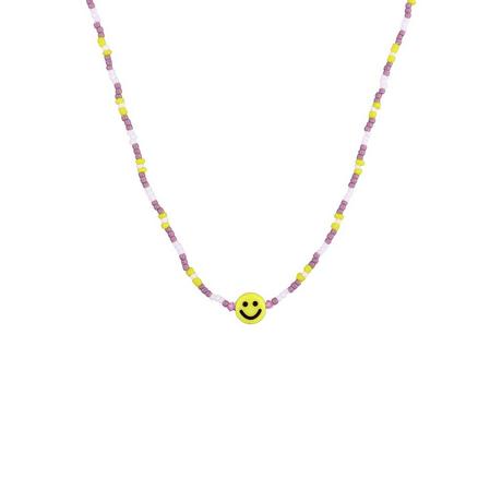 Elli  Halskette Glas Beads Multi-Color Smile Motif 