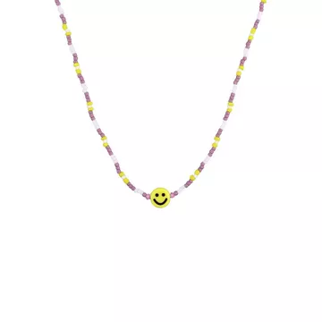 Collier Enfants Smiiley Symbole Perles Emoji Avec Perles D'eau Douce