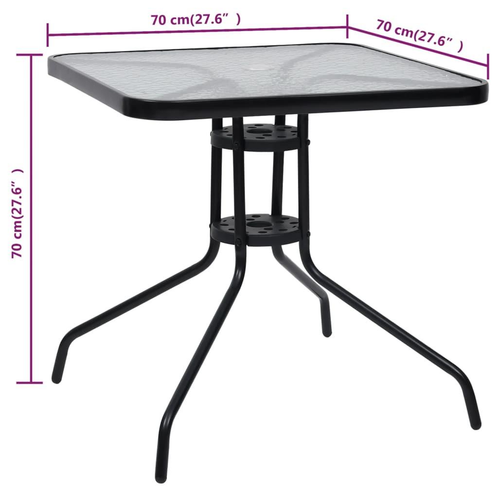 VidaXL Table de jardin acier  