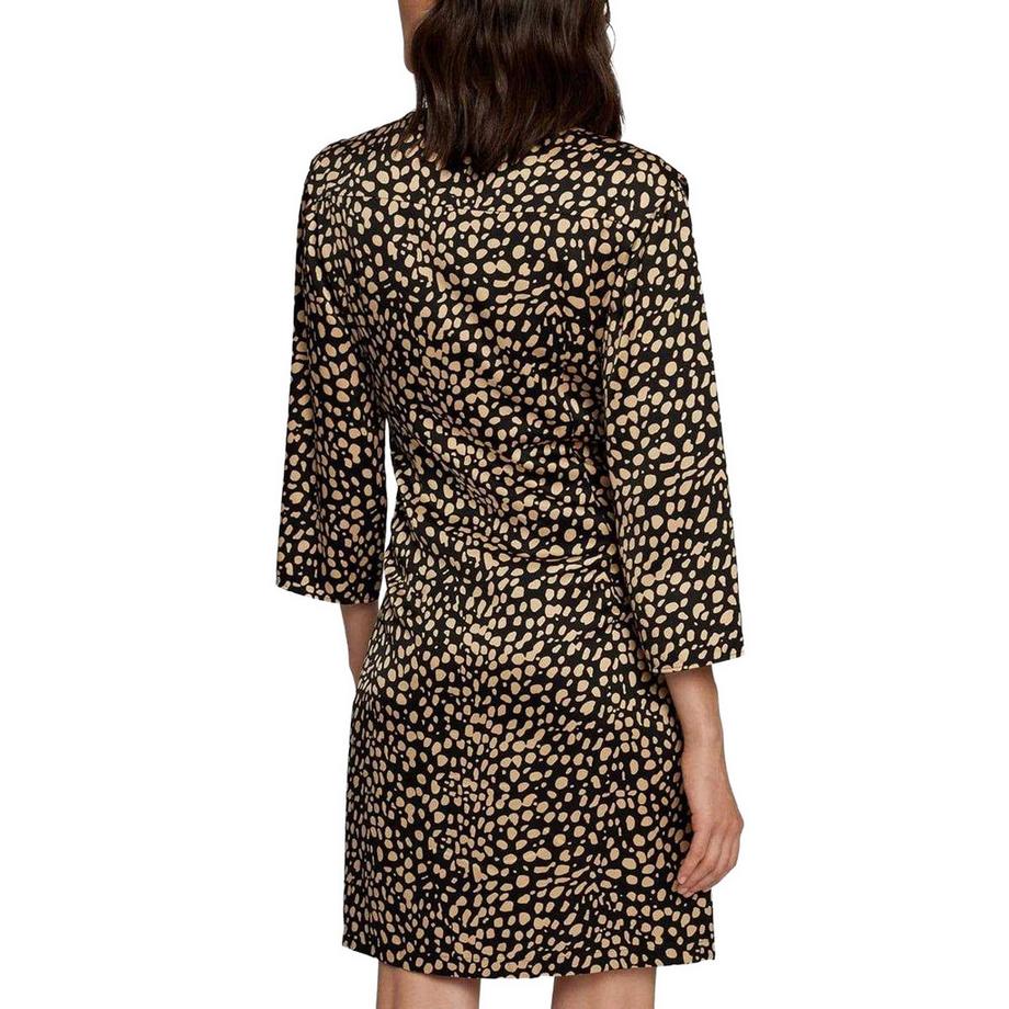 BOSS Denot Animal Print Midi Kleid  