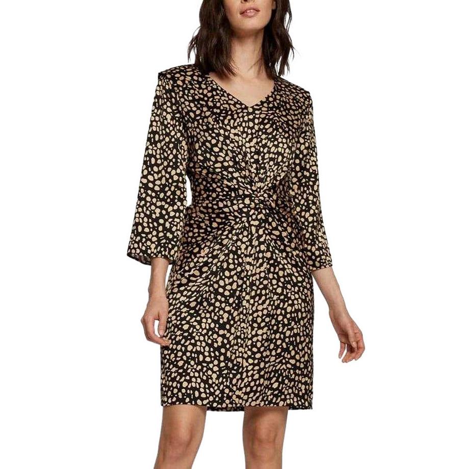 BOSS Denot Animal Print Midi Kleid  