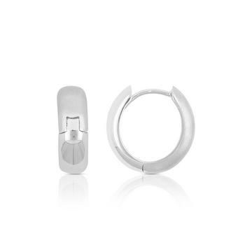 Creolen Weissgold 750 U-Profil Scharnier 15mm