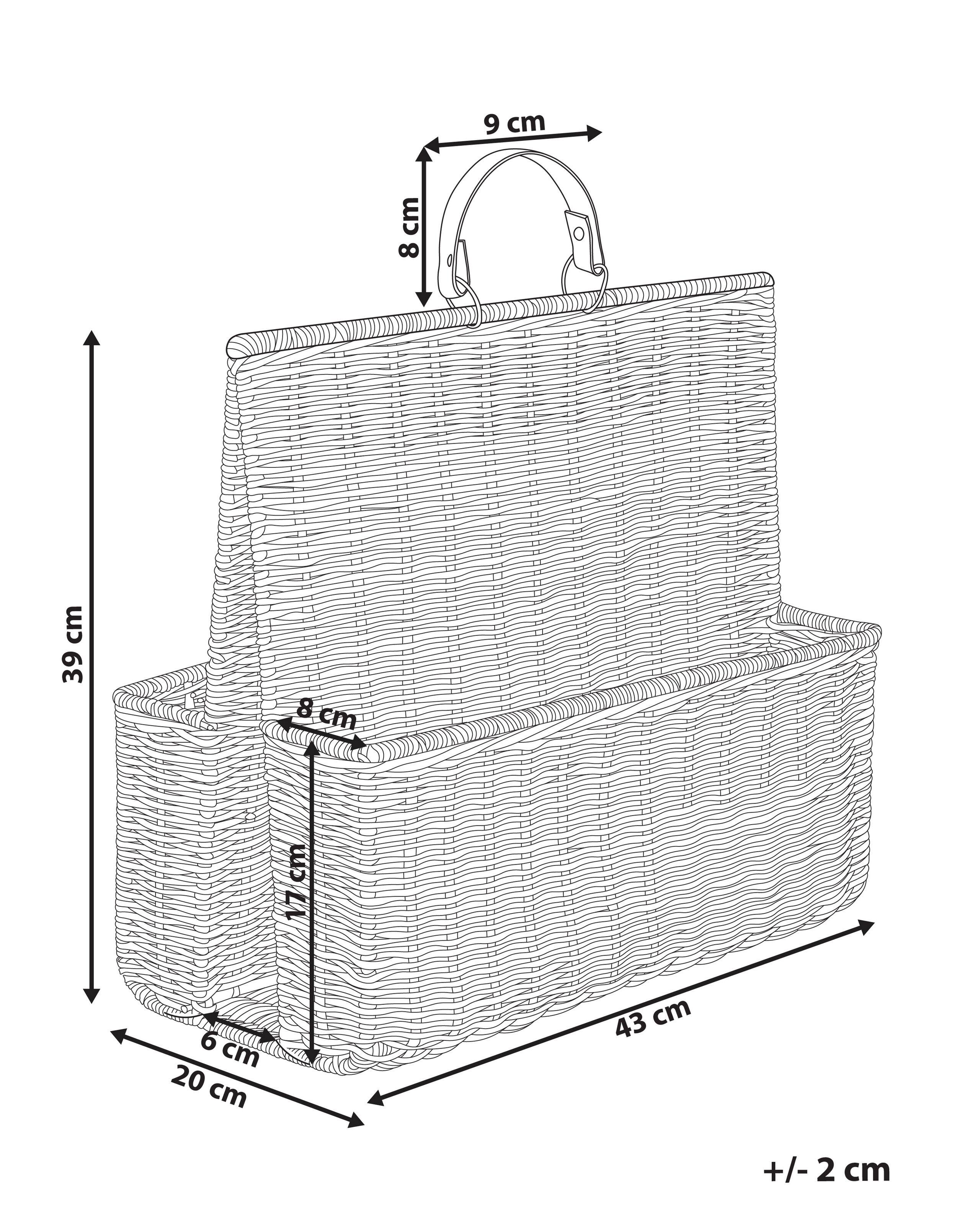 Beliani Portariviste en Rattan Boho LARAK  