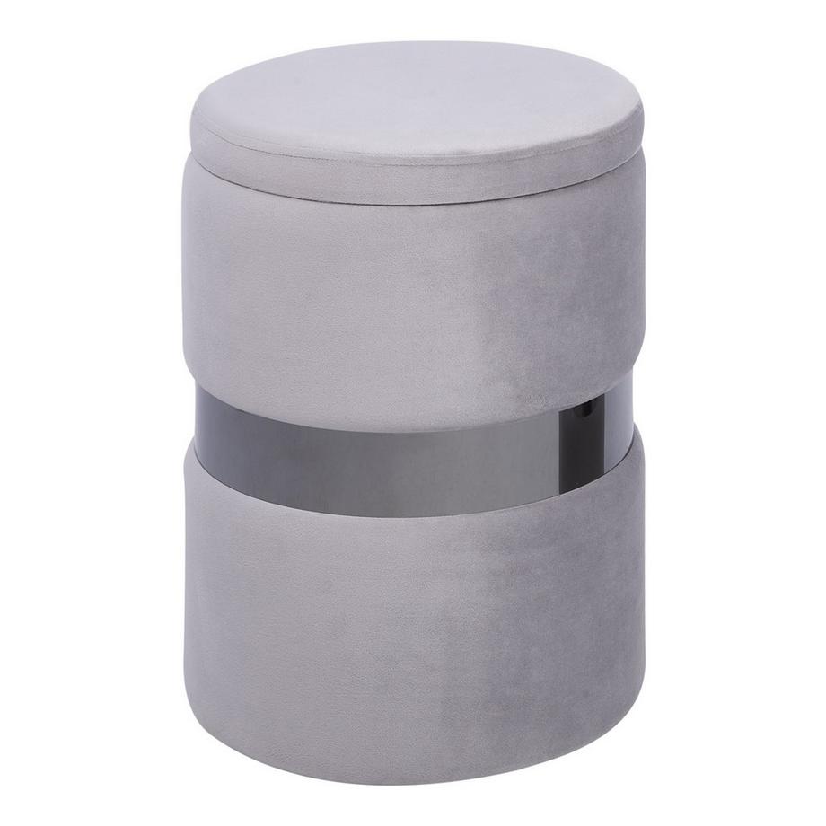 Beliani Pouf mit Stauraum 2er Set aus Samtstoff Glamourös DORIS  