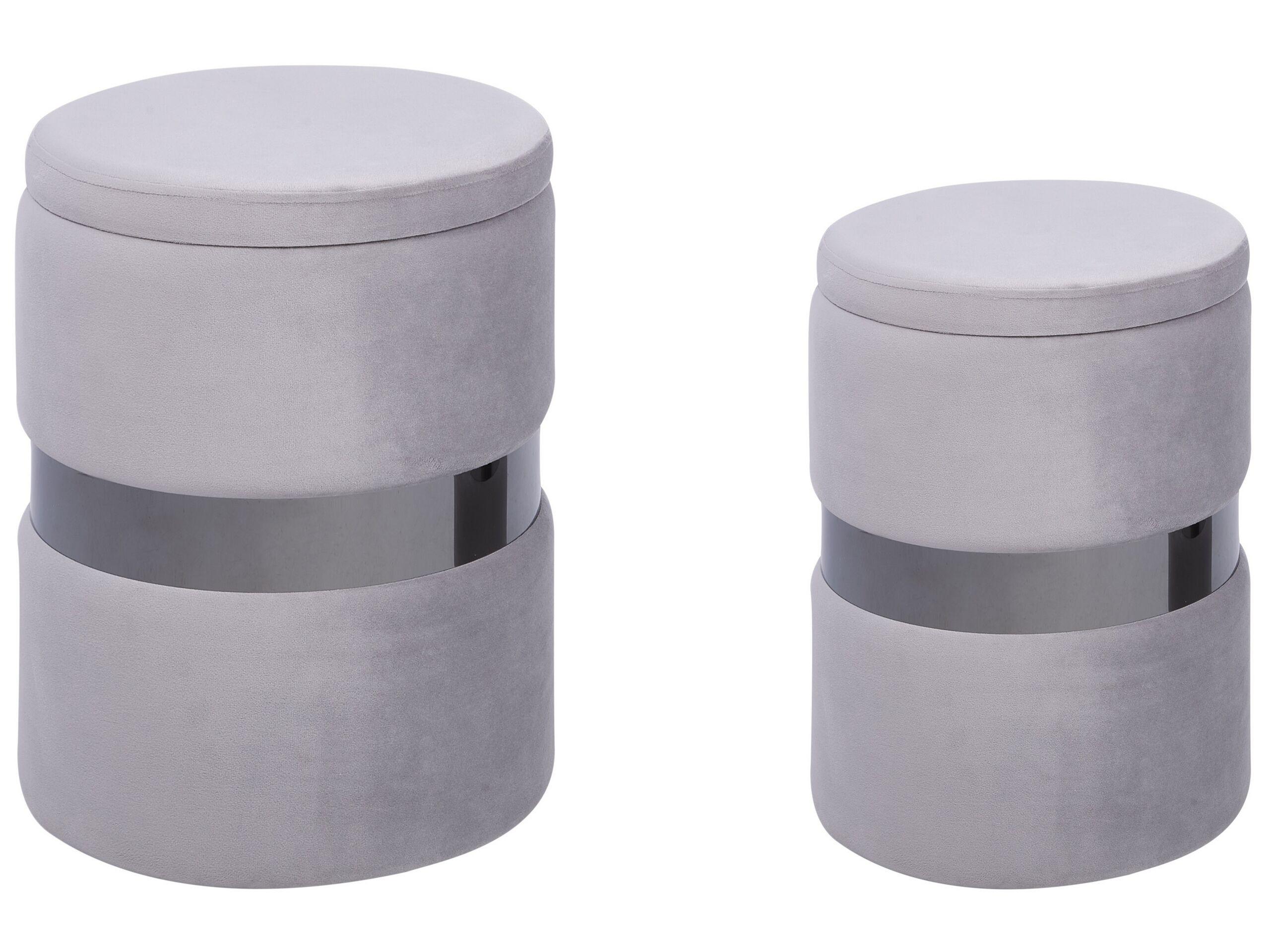 Image of Pouf aus Samtstoff Glamourös DORIS Pouf aus Samtstoff Glamourös DORIS