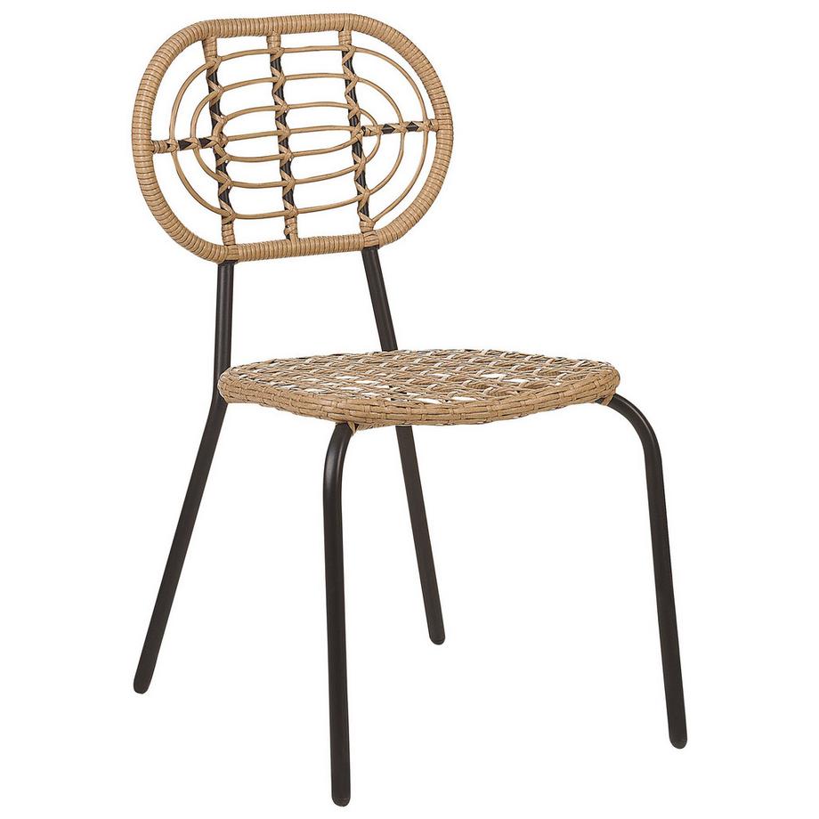 Beliani Set di 8 sedie en Rattan sintetico Boho PRATELLO  