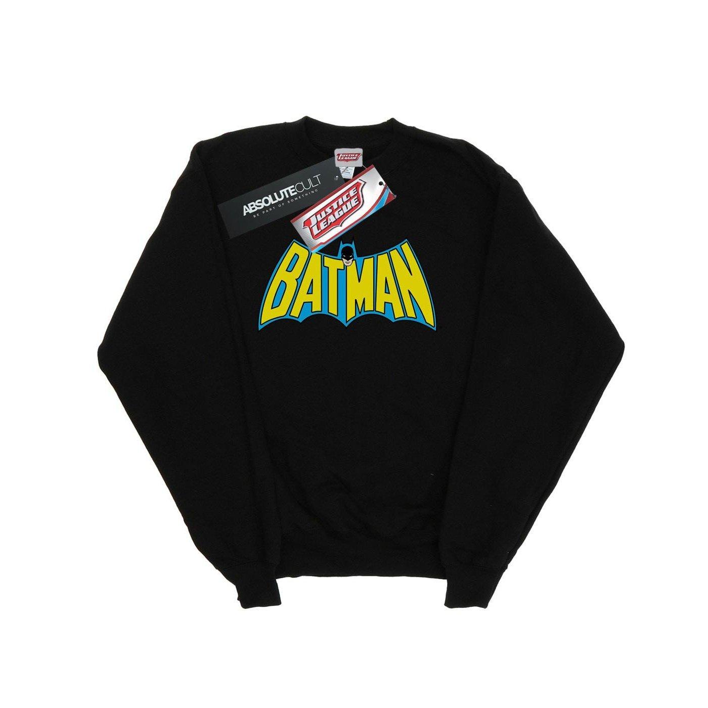 Image of Batman Retro Logo Sweatshirt Mädchen Schwarz 116