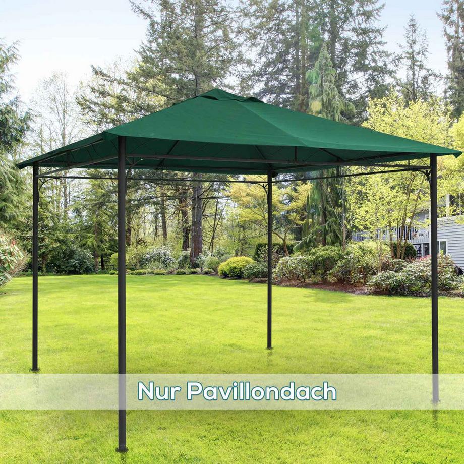 Northio Tetto Per Gazebo Tetto Di Ricambio Per Gazebo Copertura Per Gazebo Parasole Poliestere Verde 2,98 X 2,95 M  