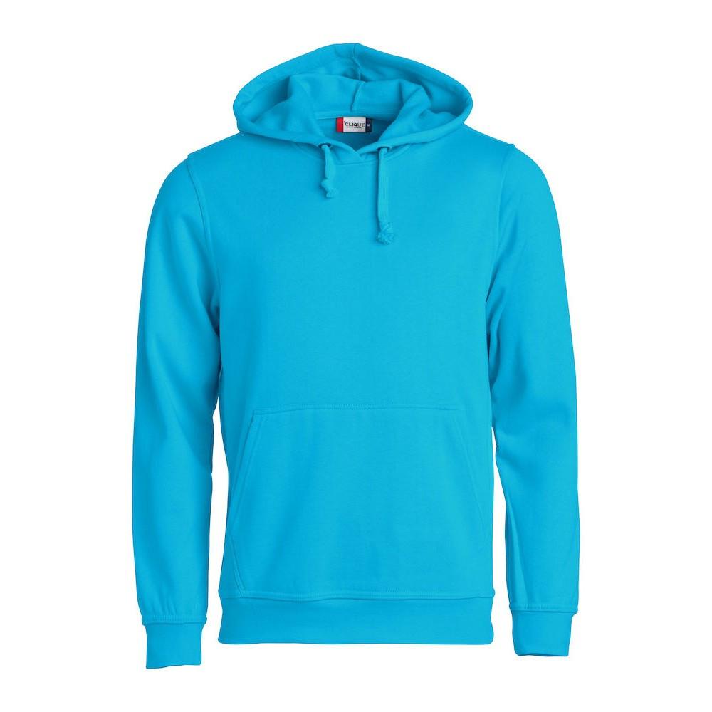 Image of Basic Kapuzenpullover Damen Türkisblau XXL