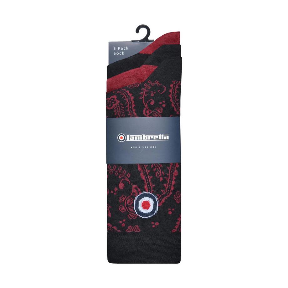 Lambretta 3er-Pack Socken mit Paisley-Muster  