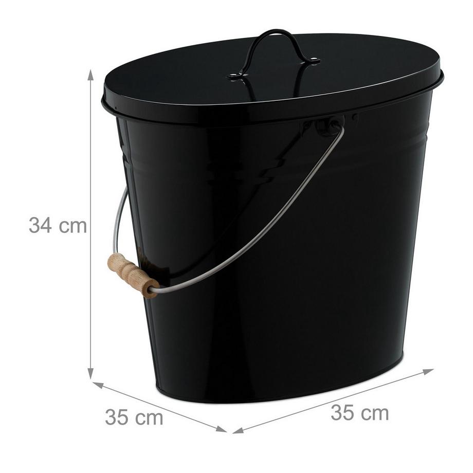 Northix Posacenere con coperchio 12 litri  