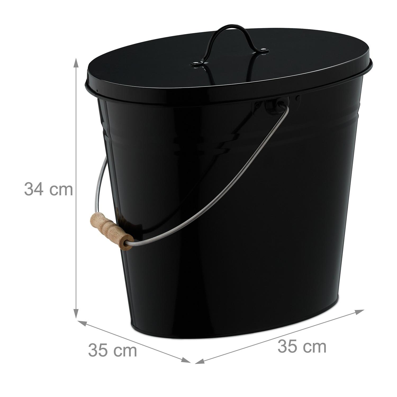 Northix Aschenbecher mit Deckel 12 Liter  