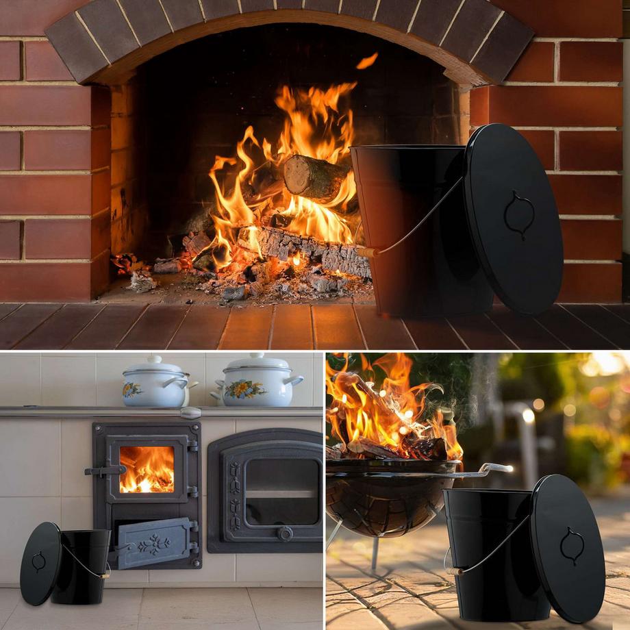 Northix Posacenere con coperchio 12 litri  