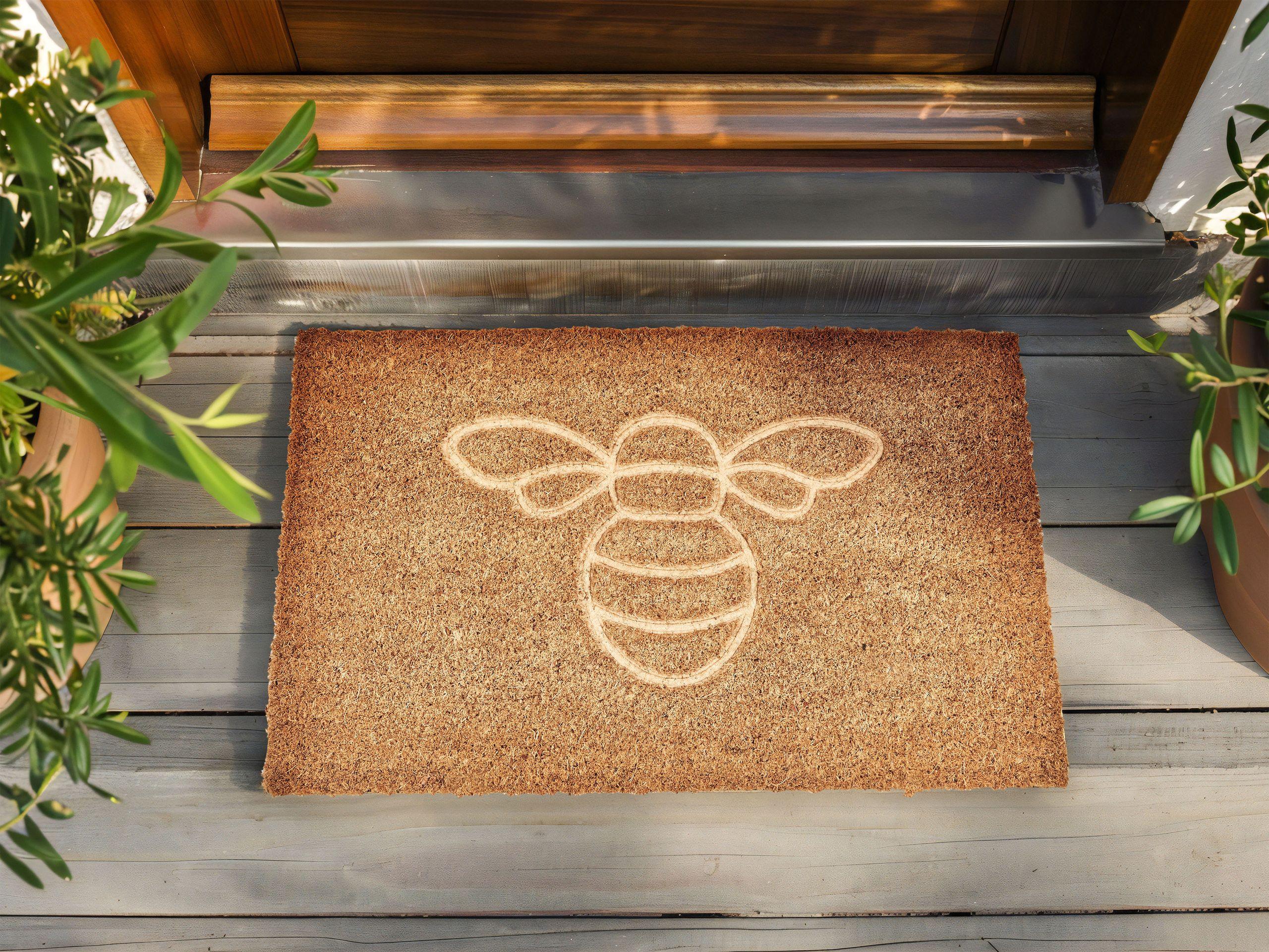 Beliani Tappetino da Ingresso en Fibra di Cocco Moderno CAVITE  