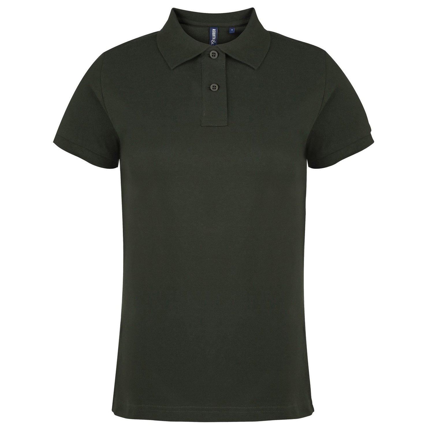 Image of Poloshirt, Kurzarm Damen Dunkelgrün M