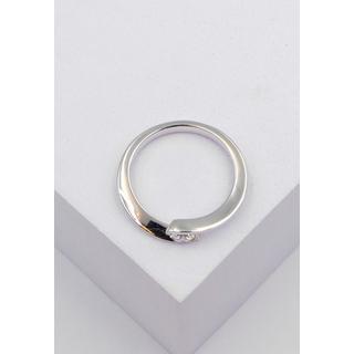 MUAU Schmuck  Solitaire Ring Diamant 0.20ct. Weissgold 750 