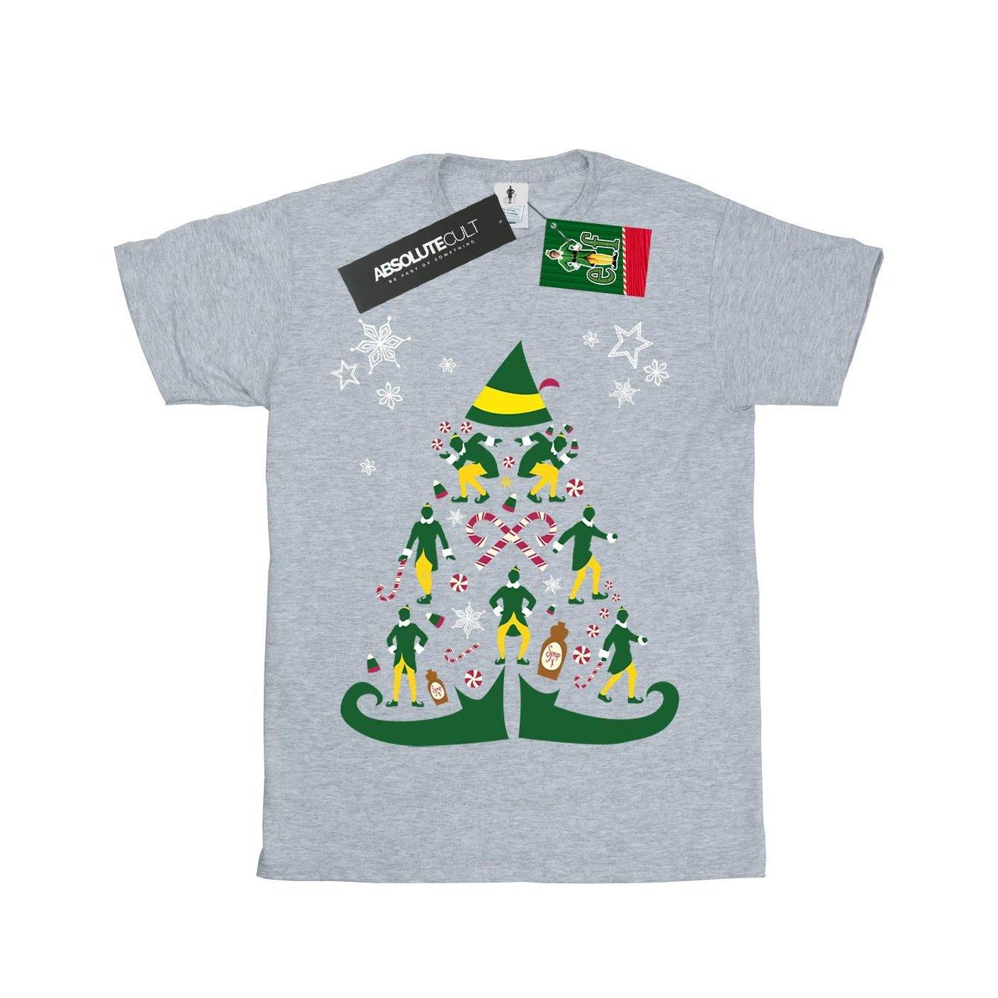 Image of Christmas Tree Tshirt Mädchen Grau 152-158