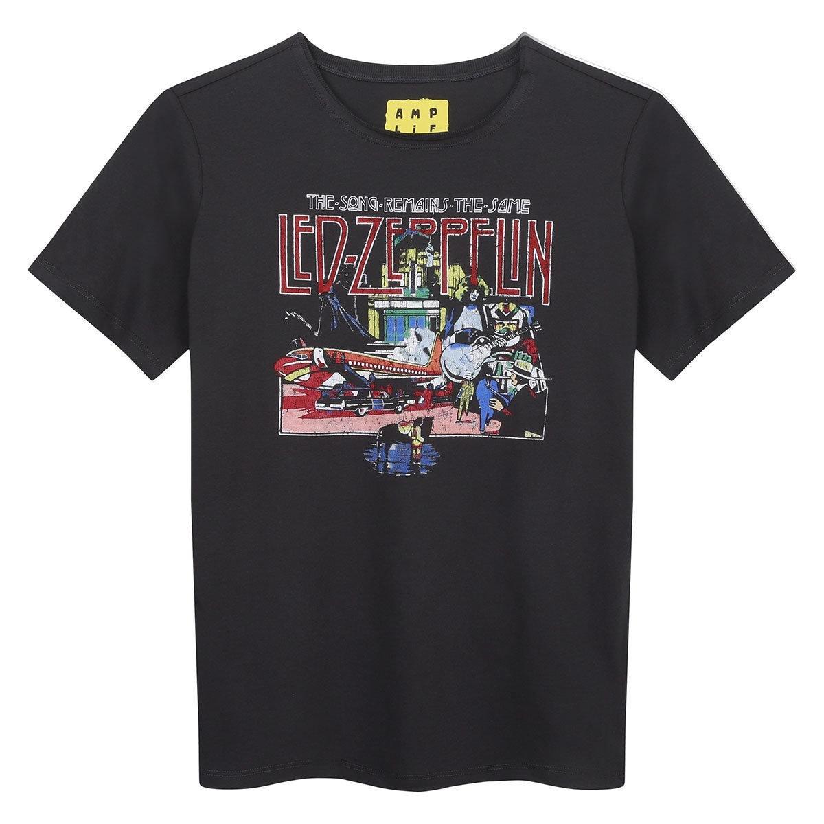 Image of The Song Remains The Same Tshirt Damen Charcoal Black 146/152