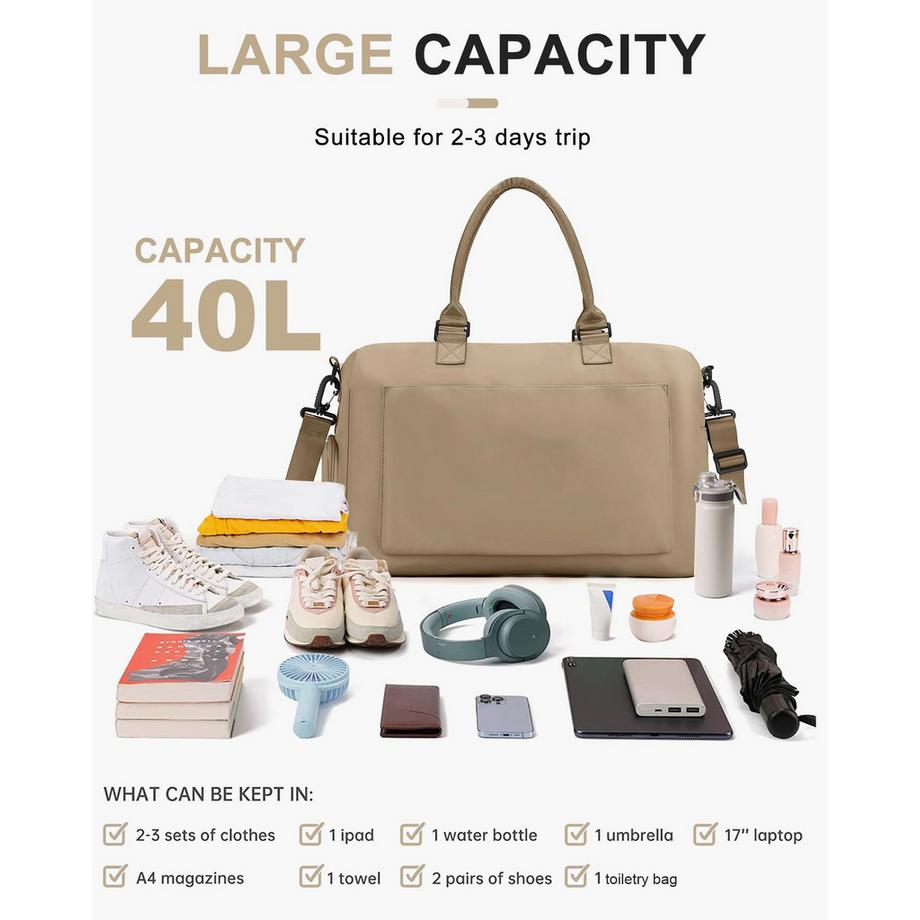 Only-bags.store Sport Reisetasche mit Schuhfach Nassfach  