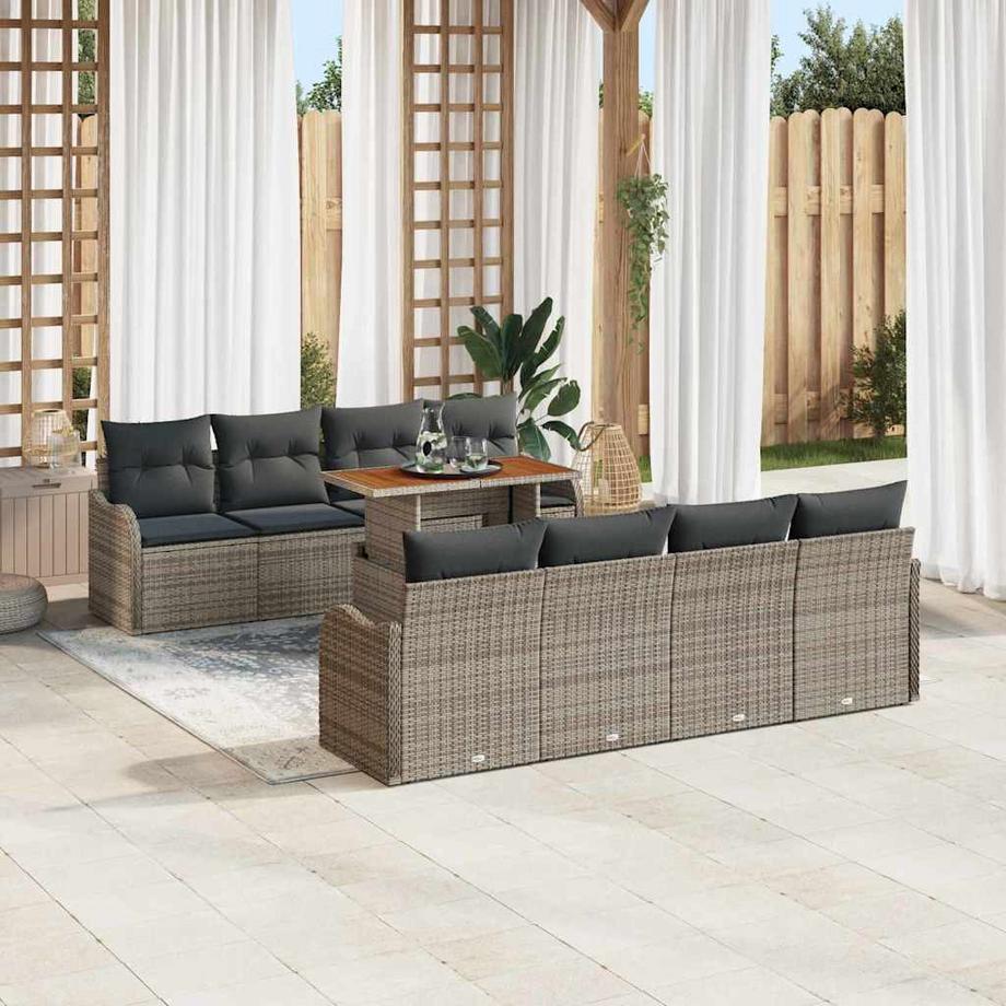 VidaXL Canapé de jardin poly rattan  