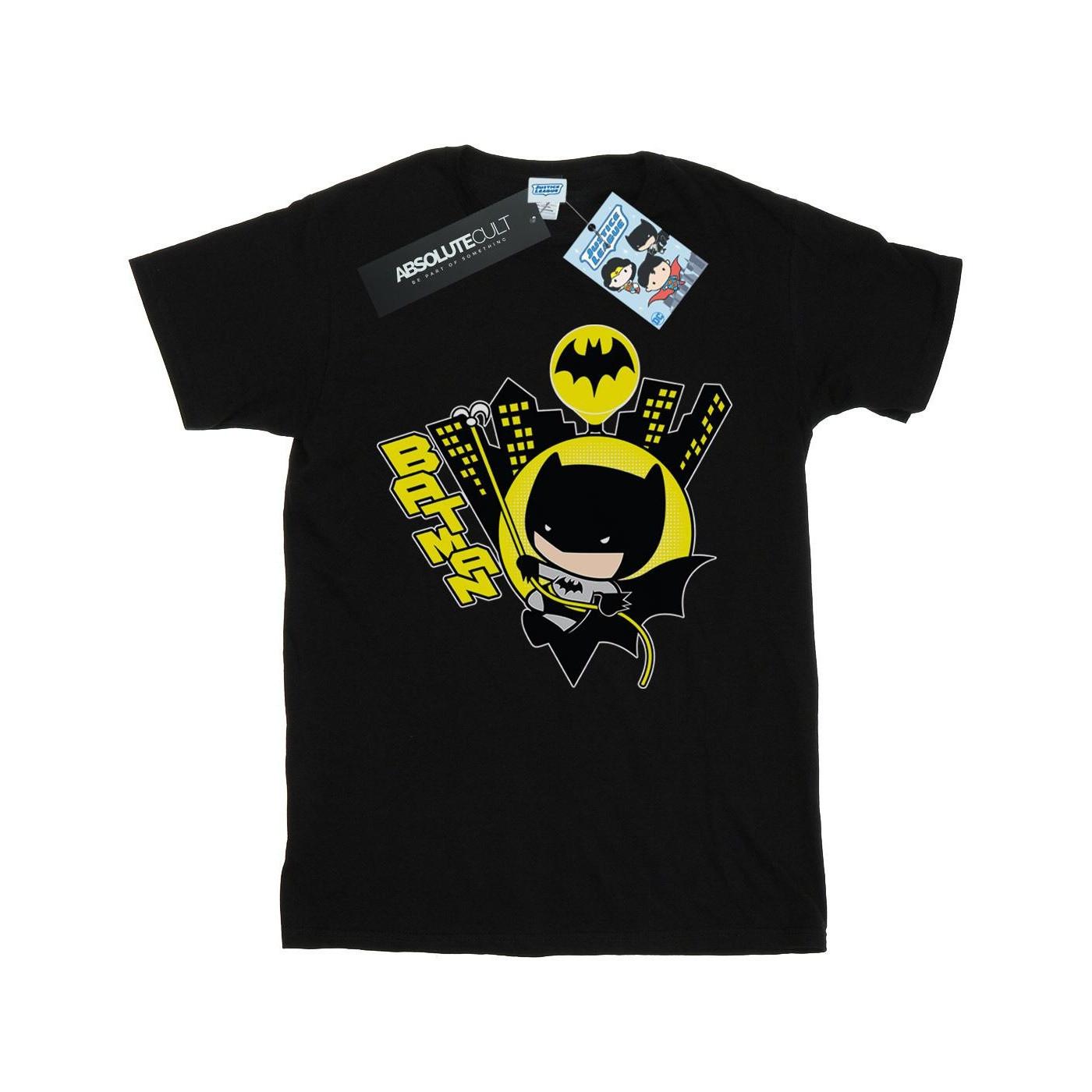 Image of Chibi Batman Swinging Tshirt Damen Schwarz XXL