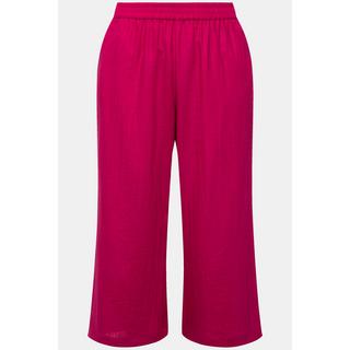 Ulla Popken  Culottes con taglio della gamba ampio e lungo fino al polpaccio e cintura elastica 