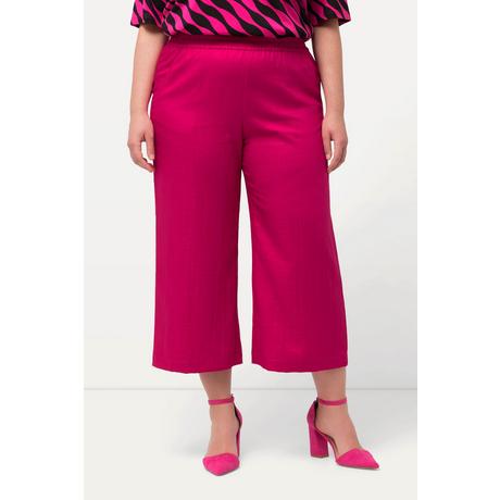 Ulla Popken  Culottes con taglio della gamba ampio e lungo fino al polpaccio e cintura elastica 