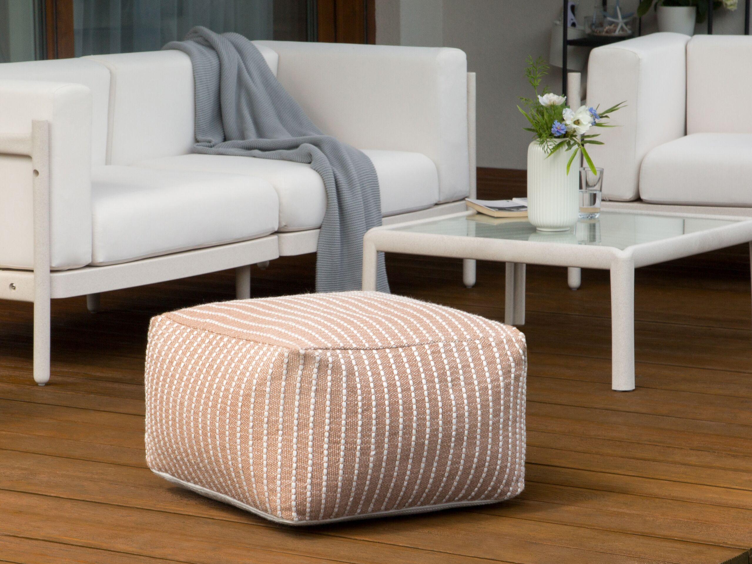 Beliani Pouf en Polyester Boho ZAHRI  