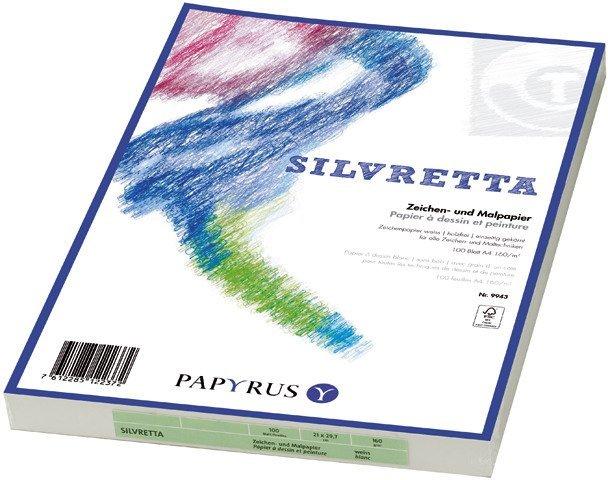 Papyrus Schulzeichenpapier Silvretta, 100 Stk 140 gm², A2, 42 x 59,4 cm  