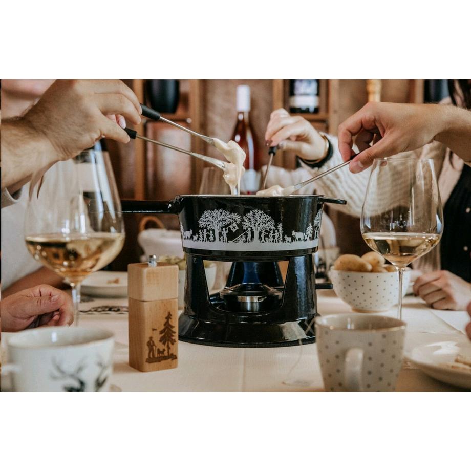 Kadastar  100531 - Käsefondue-Set G22 Guss "Bergchilbi", 9-teilig 