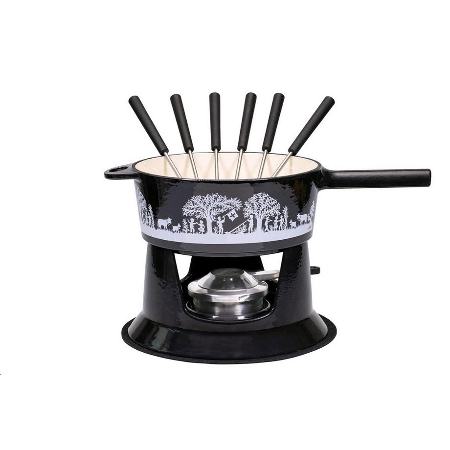 Kadastar  100531 - Käsefondue-Set G22 Guss "Bergchilbi", 9-teilig 