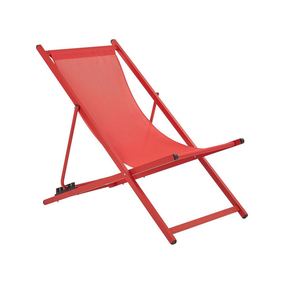 Beliani Klappbarer Liegestuhl aus Aluminium Modern LOCRI II  