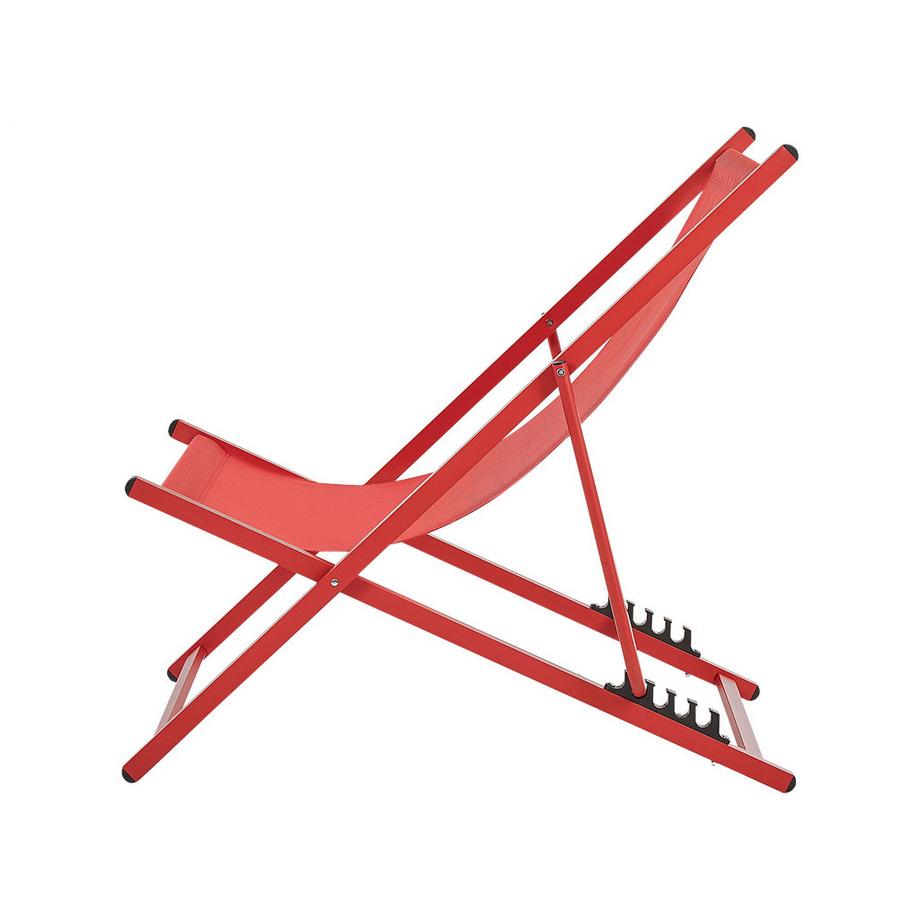 Beliani Klappbarer Liegestuhl aus Aluminium Modern LOCRI II  