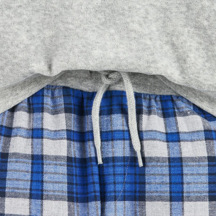 La Redoute Collections  Pyjama mit Botschaft und karierte Hose 