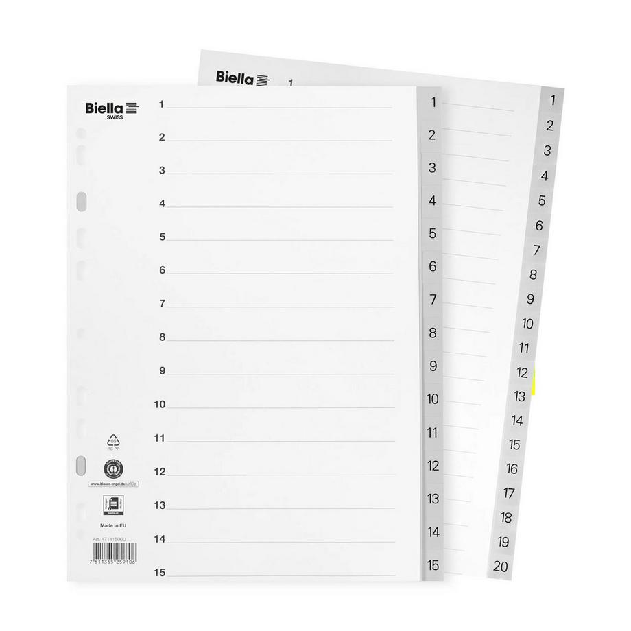 Biella BIELLA Register PP grau A4 471415.00 1-15  