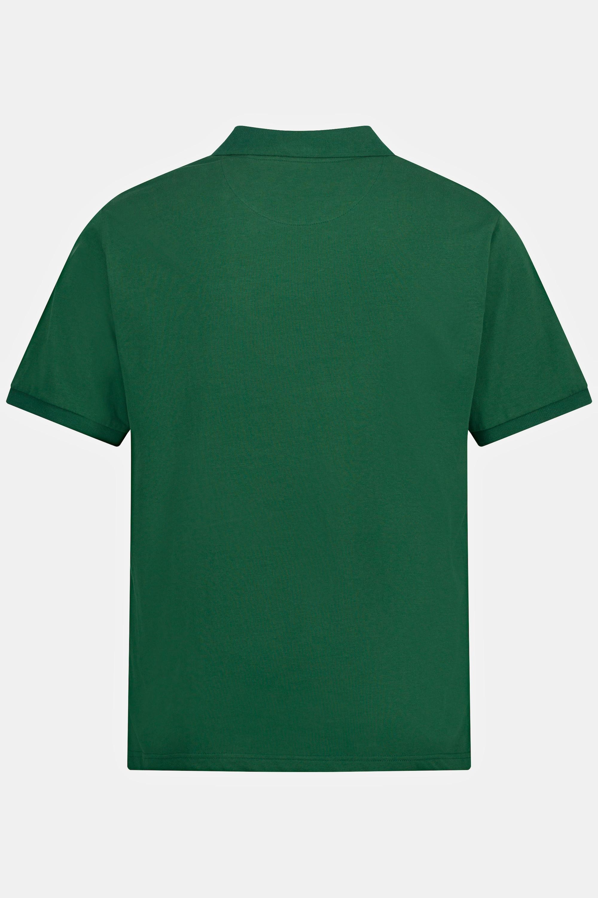 Sthuge  Maglia polo STHUGE di jersey con scollo a V e mezze maniche verde medio 