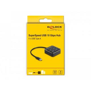 DeLock  Hub USB 3.2 Gen 2 USB Type-C avec 4 x USB Type-A femelle – 10 Gbps 