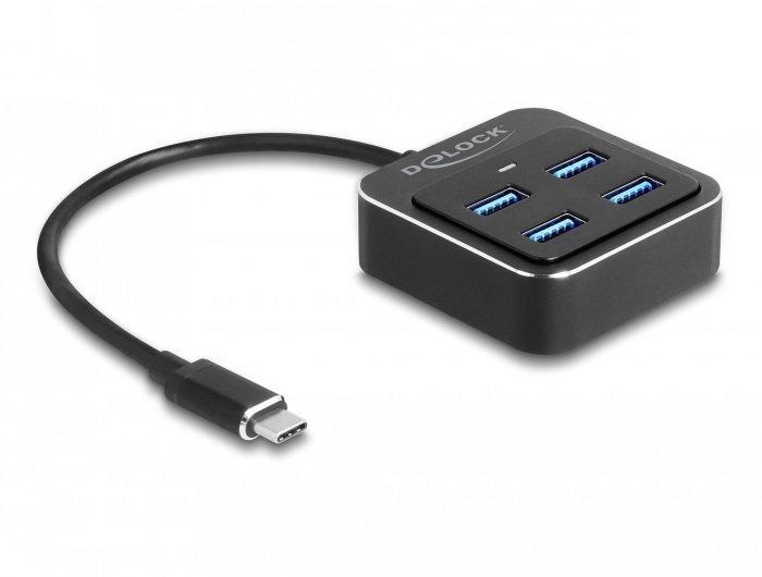 DeLock  Hub USB 3.2 Gen 2 USB Type-C avec 4 x USB Type-A femelle – 10 Gbps 