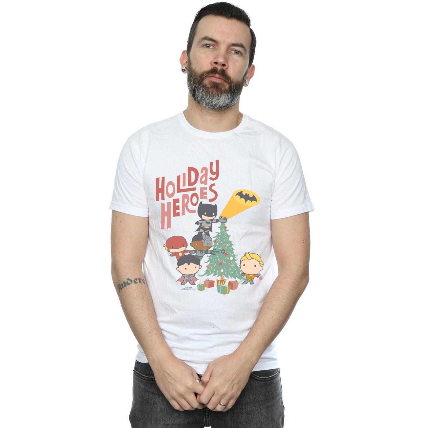 DC COMICS  Tshirt JUSTICE LEAGUE HOLIDAY HEROES 