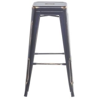 Beliani Set mit 2 Barhockern aus Stahl Industriell CABRILLO  