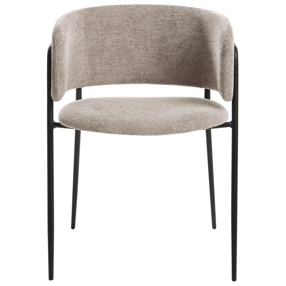 Beliani Lot de 2 chaises de salle à manger en Tissu chenille  SPRINGER  