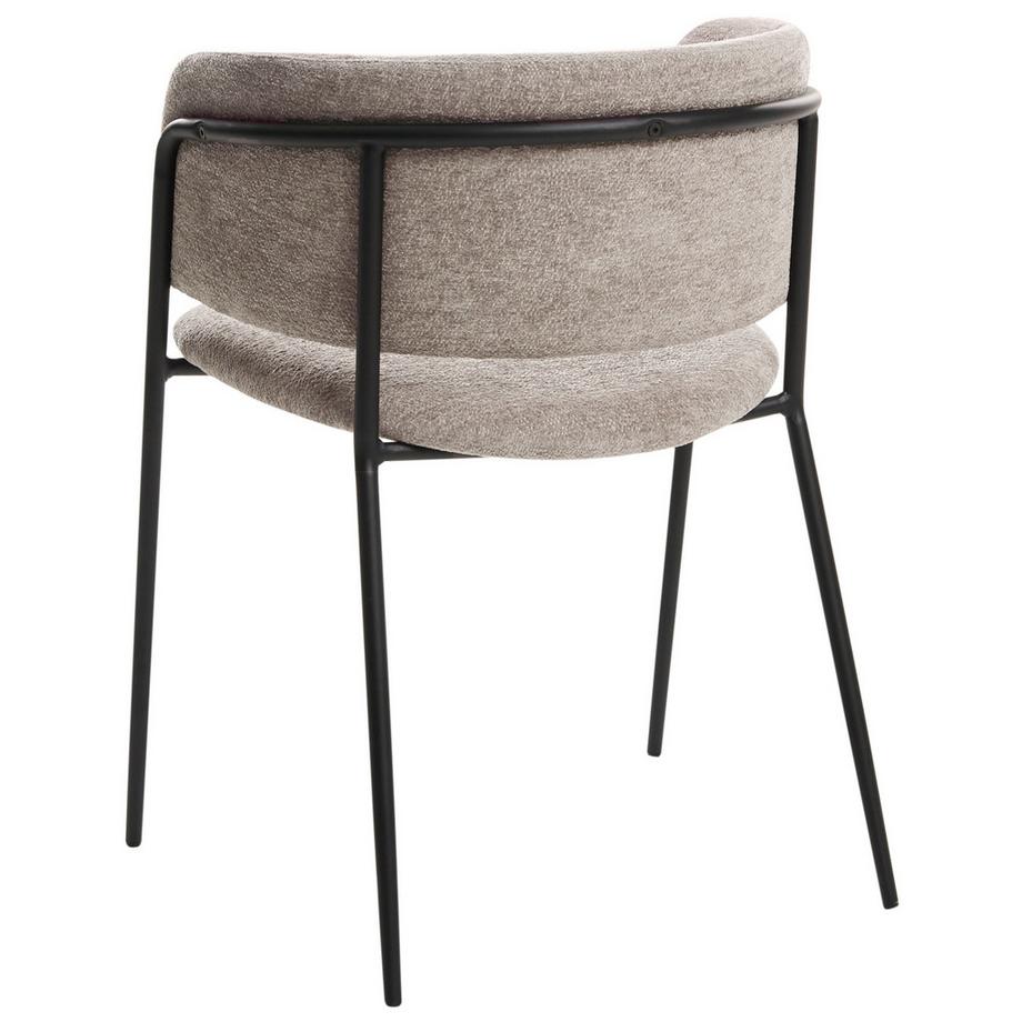 Beliani Lot de 2 chaises de salle à manger en Tissu chenille  SPRINGER  