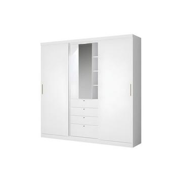 Armoire BODIL portes coulissantes Miroir tiroirs 2