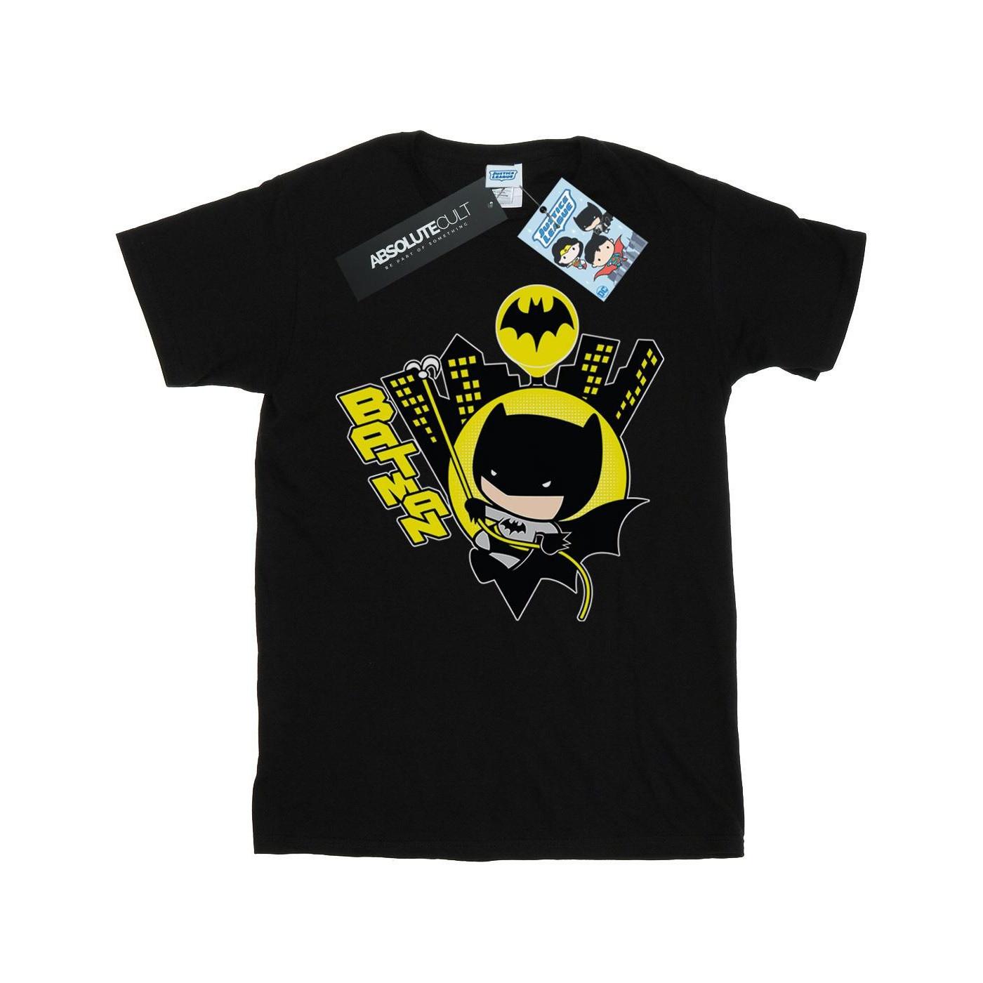 Image of Chibi Batman Swinging Tshirt Mädchen Schwarz 140/146