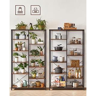 Pricenet Geräumiges Bücherregal mit verstellbaren Regalen und stabilem Design  