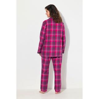 Ulla Popken  Pyjama, Flanell, Karo, Reverskragen, Langarm 